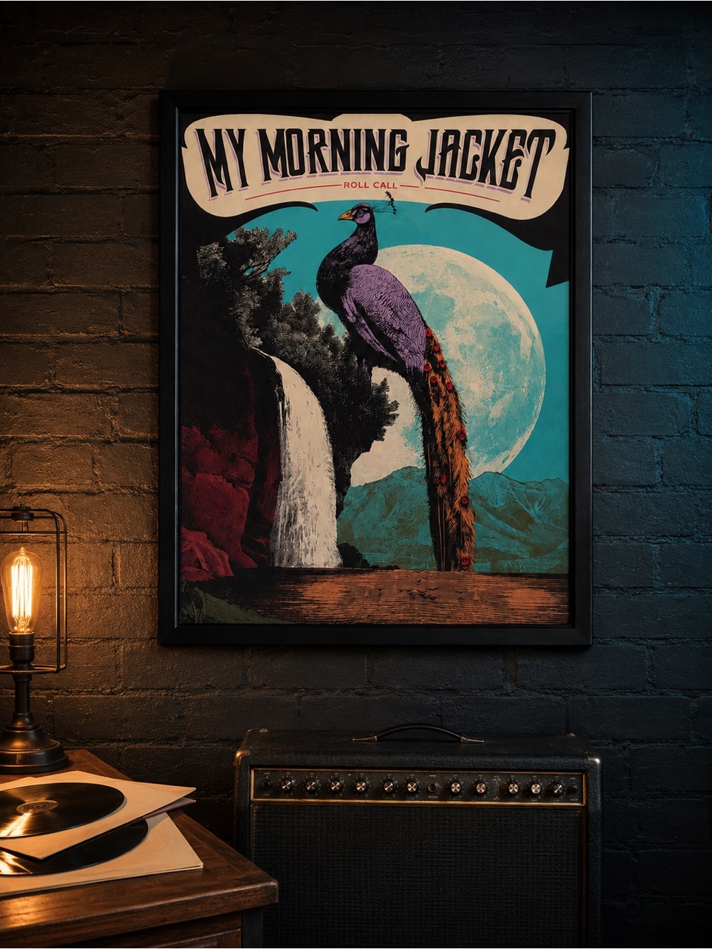 My Morning Jacket Roll Call Justin Helton Screen Print Poster Framed 2015 Rock